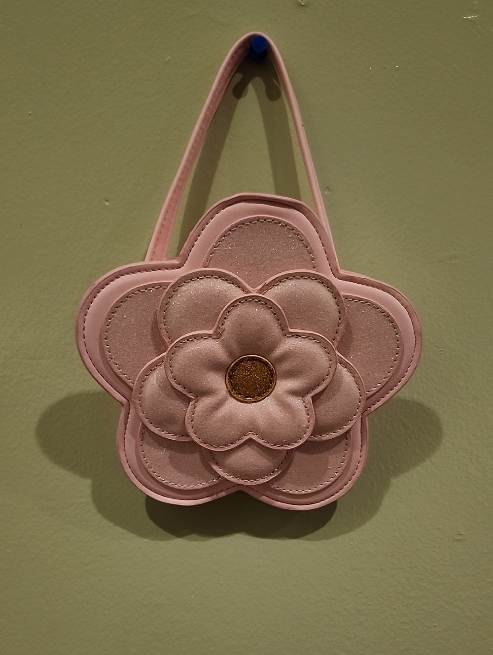 Cat & Jack Blush Pink Flower Pouch